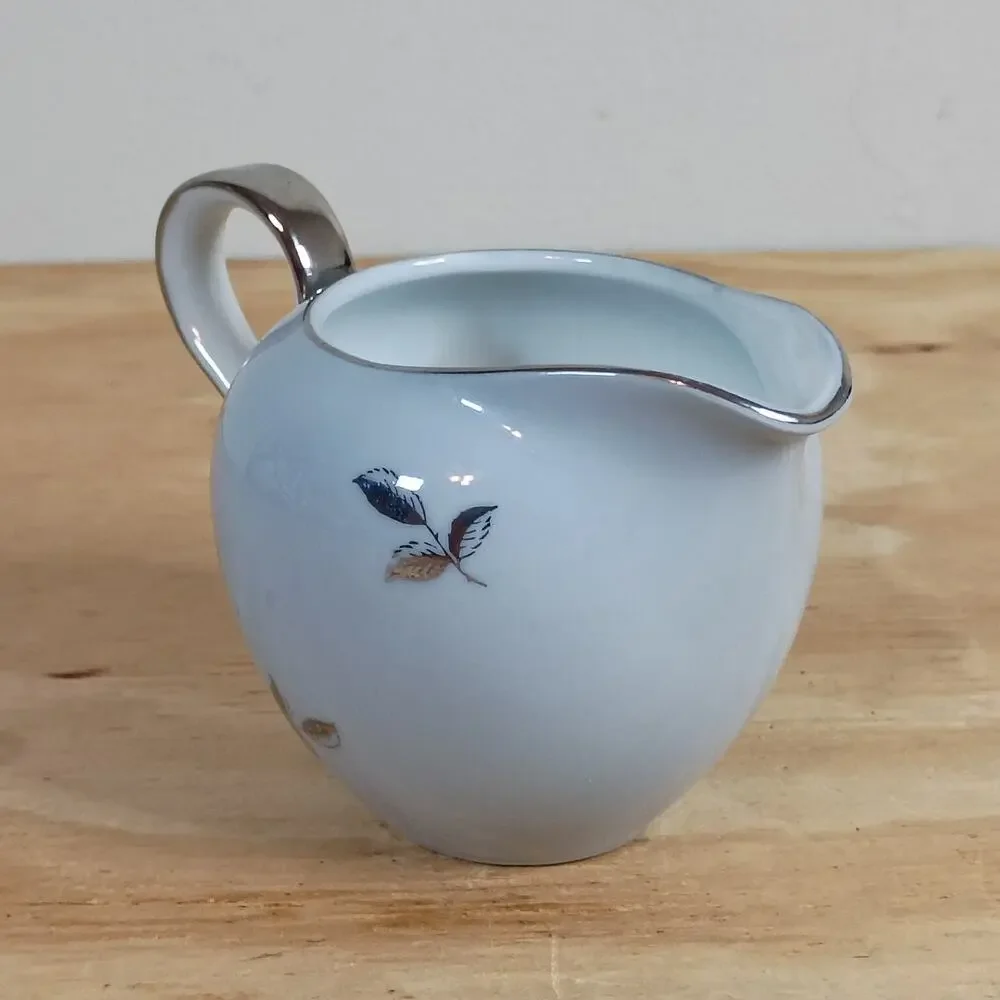 Vintage Seyei Bella Maria Fine China Creamer Pitcher 2129 Japan Platinum Trim